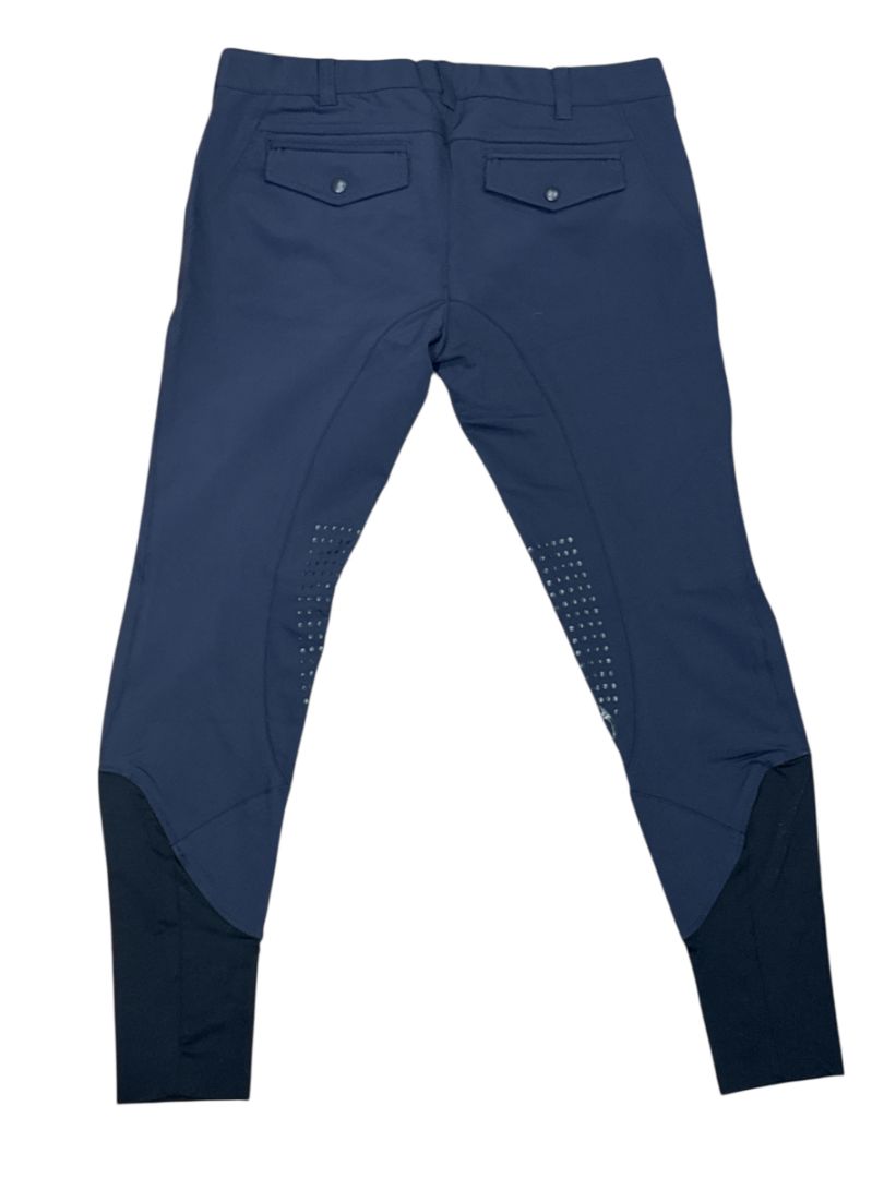 Vestrum Men's Dublino Knee Grip Breeches - Navy Blue / Size IT 52 (US 36)