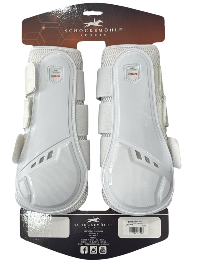 Schockemohle Air Flow Pro Boot Collection Technical Training Boots - White / Full/Horse Size NEW