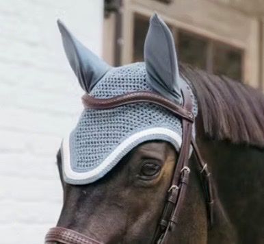 Kentucky Horseware Wellington Blue Bonnet / Fly Veil - Full Size NEW