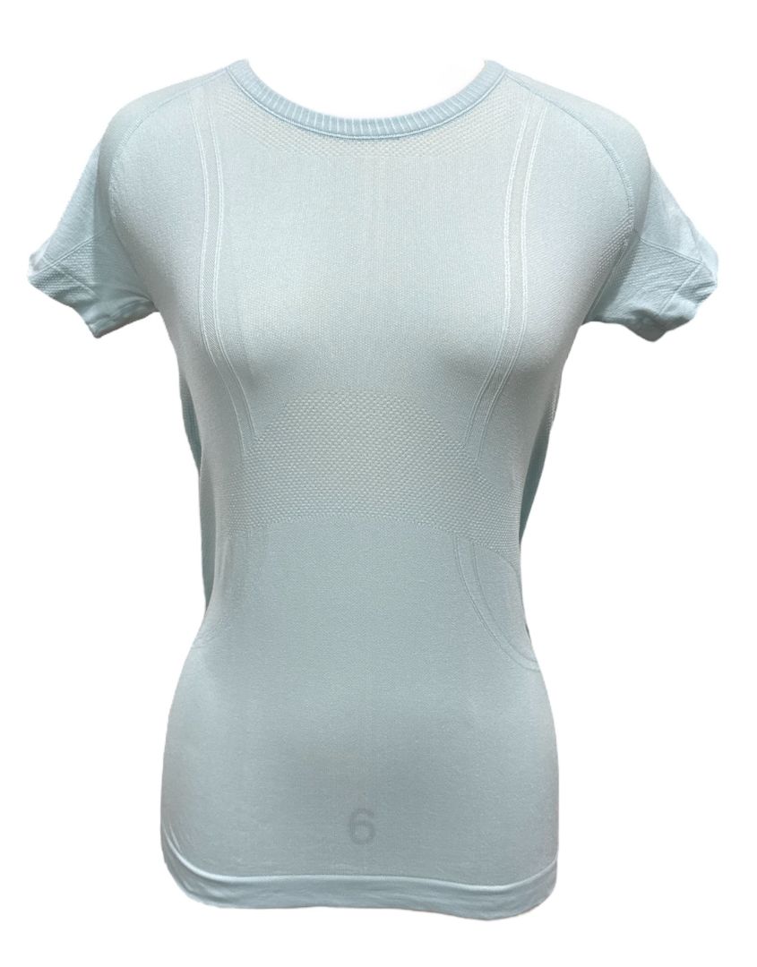 TKEQ Short Sleeve Kennedy Seamless Training Shirt Size Small/Medium Turquoise Blue