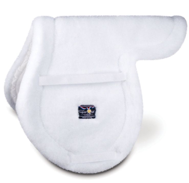 Toklat SuperQuilt Non Slip Fleece Adult Close Contact Saddle Pad White Size 18" NEW