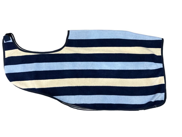 Horseware Ireland Rambo Fleece Navy Stripe Exercise / Competition Blanket - Blue Stripe / Size Large