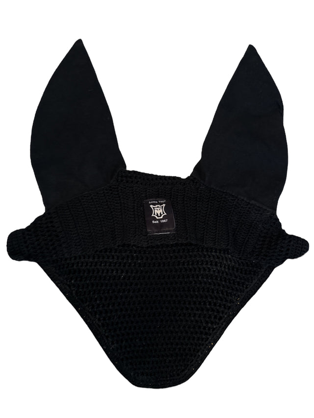 Mattes Fly Bonnet - Black with Gold Piping / Size Large