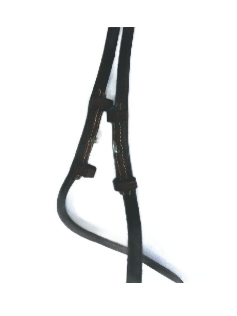 Brown Blue Ribbon Curb Reins Leather