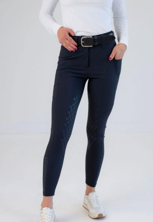 Free Ride Equestrian Knee Grip PRO Breeches - Navy / Size US 30
