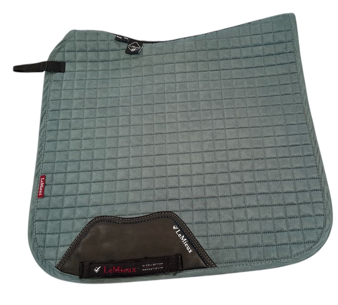 LeMieux Pro Sport Suede Dressage Square Saddle Pad - Size Small / Medium Sage Green