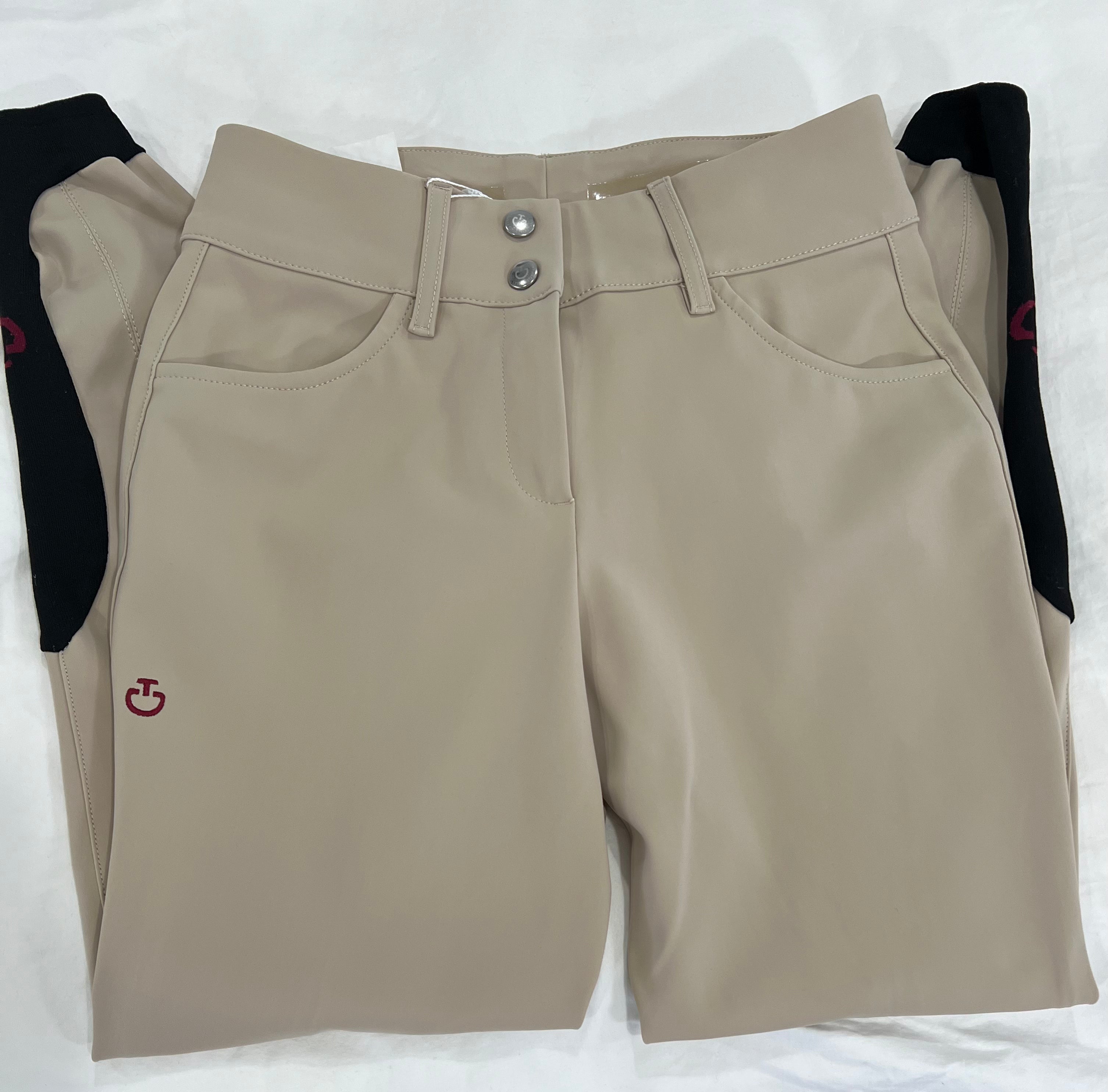 Cavalleria Toscana Women's American Knee Grip Breeches Size IT 40 Beige / Tan