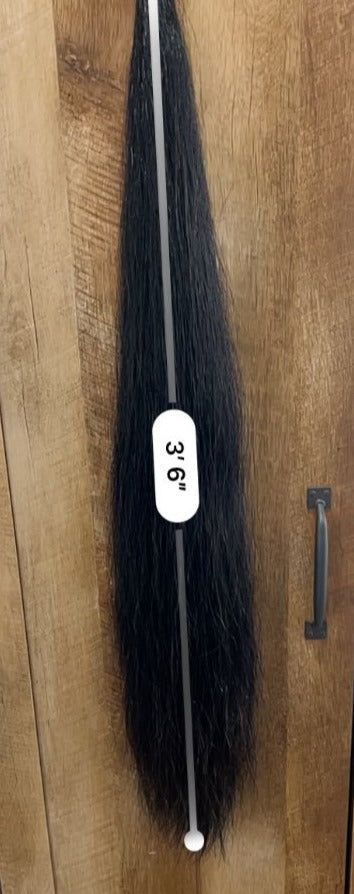 black false horse tail for show