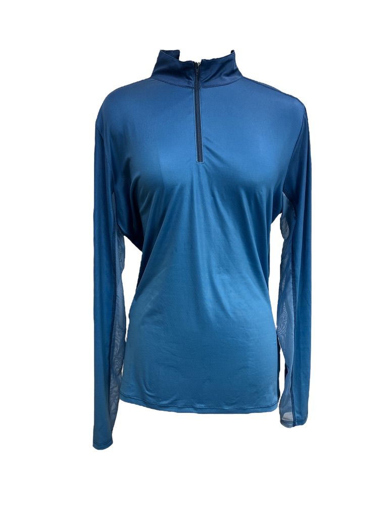 Riding Sport Long Sleeve Mesh Training Shirt - Blue /Size XL