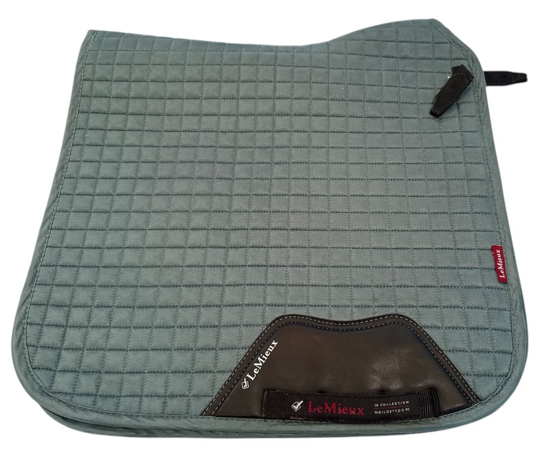 LeMieux Pro Sport Suede Dressage Square Saddle Pad - Size Small / Medium Sage Green