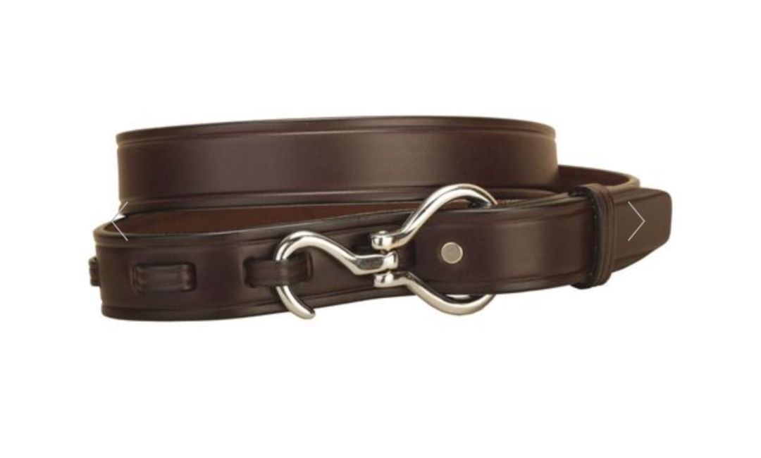 Tory English Bridle Leather Hoof Pick Belt - Brown / Size 34