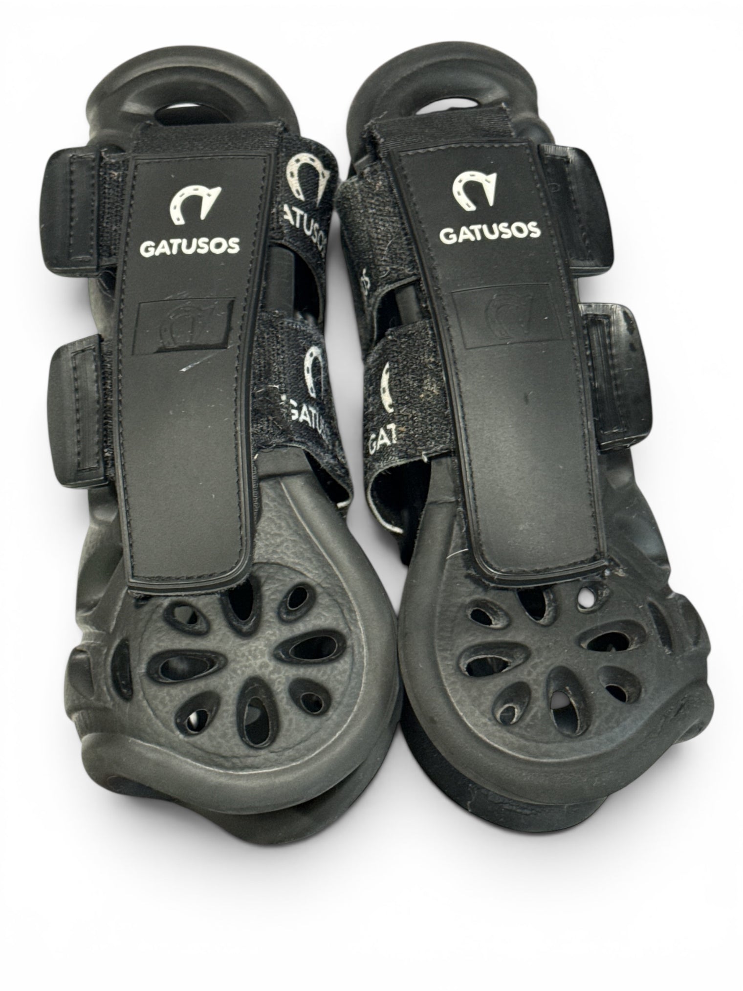 Gatusos Front Air Horse Boots - Black / Size Large