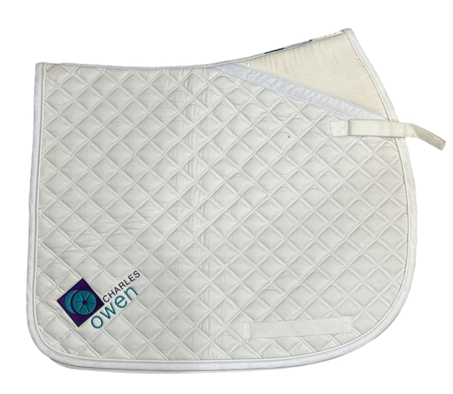 Lettia Collection Cool Max White All Purpose Saddle Pad - Charles Owen / NEW