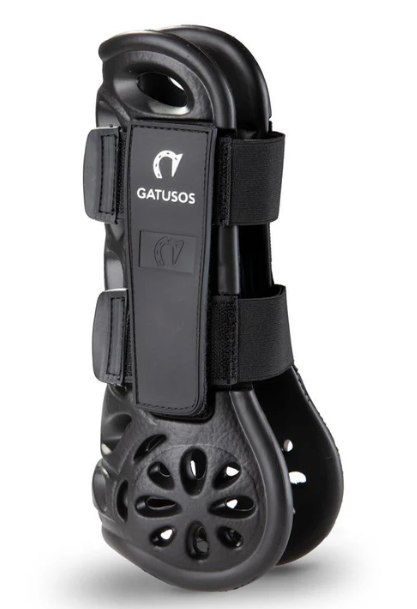 Gatusos Front Air Horse Boots - Black / Size Large