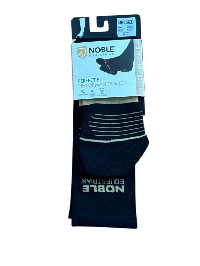 Noble Equestrian Women's Perfect Fit Performance Socks Black US Size 6-13  NEW