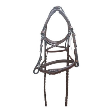 Beval Gladstone Fancy Stitch Bridle - Pony Size with Matching Reins