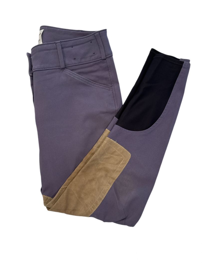 The Tailored Sportsman Trophy Hunter Sock Bottom Breeches / Size US 28 Short (Style #1927) Purple Heart