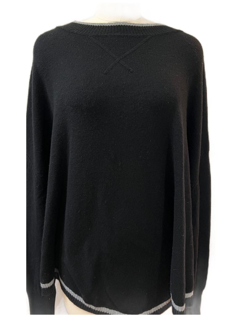 Hannah Childs Women's Long Sleeve Kristina Rinding Poncho - Black Size - Large / XL NEW