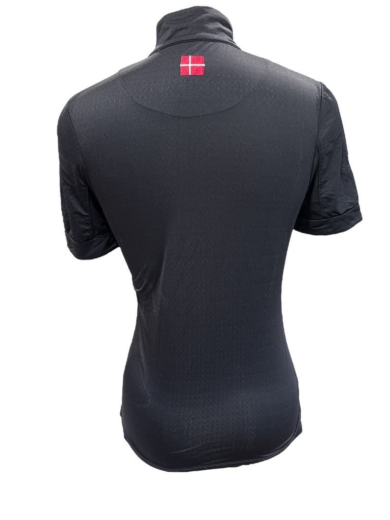 Kastle Denmark Women’s Short Sleeve 1/4 Zip Sun Shirt - Black /Size Small