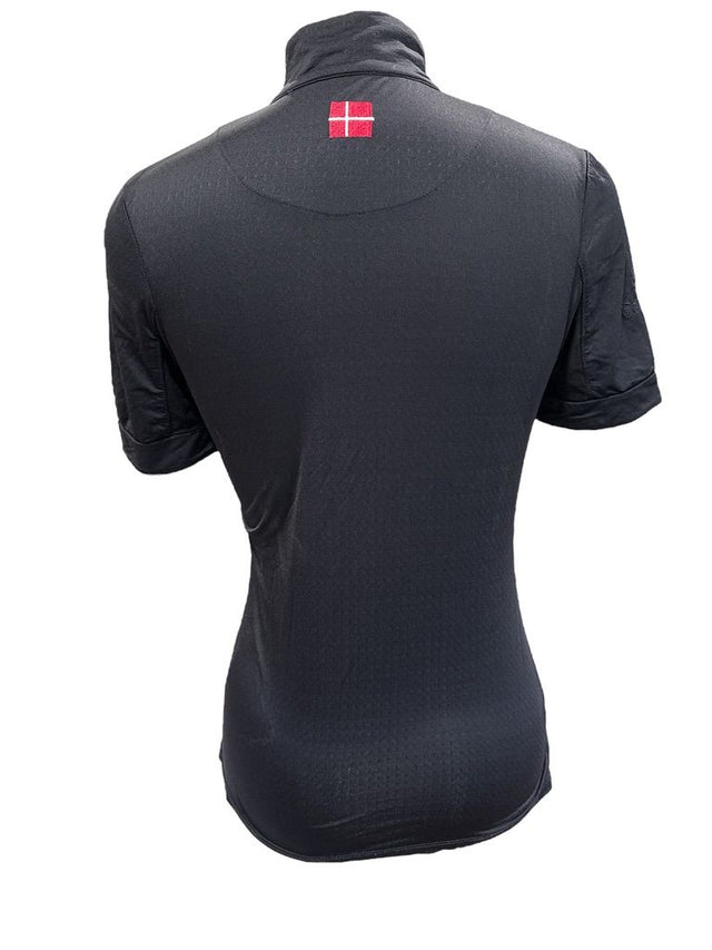 Kastle Denmark Women’s Short Sleeve 1/4 Zip Sun Shirt - Black /Size Small