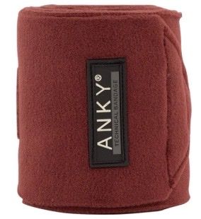 ANKY Fleece Bandages / Polo Wraps New Maroon NEW