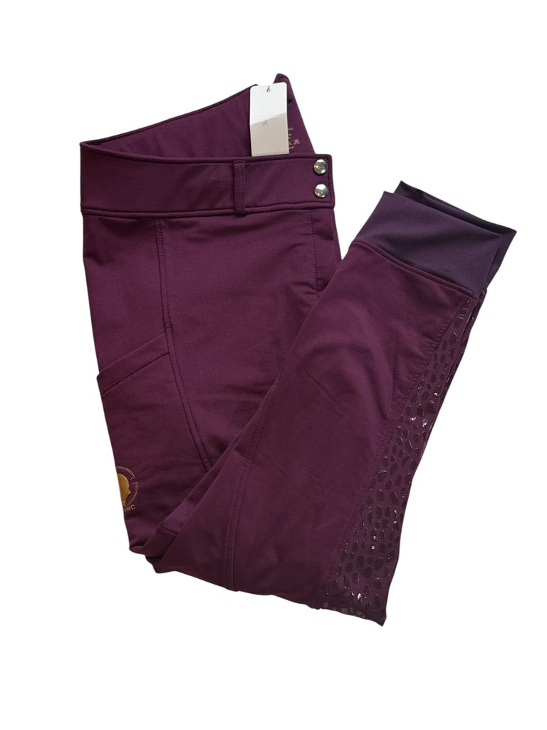 Sync Winter Fullseat Breeches Dragon Collection - Wine Maroon / Size US4 0
