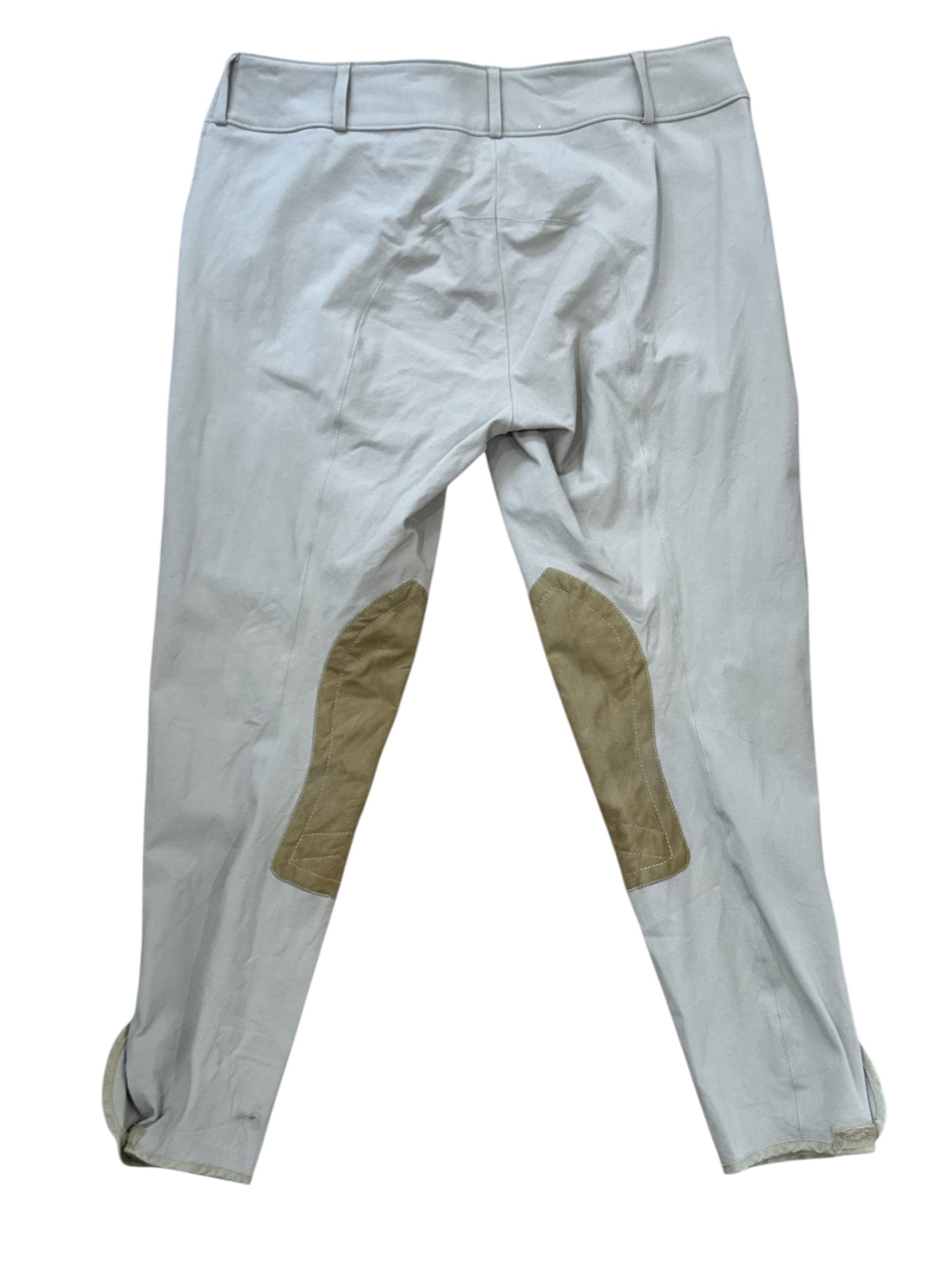 The Tailored Sportman Tropy Hunter Size Zip Knee Patch Breeches (Style #1964) Tan, Size US 34