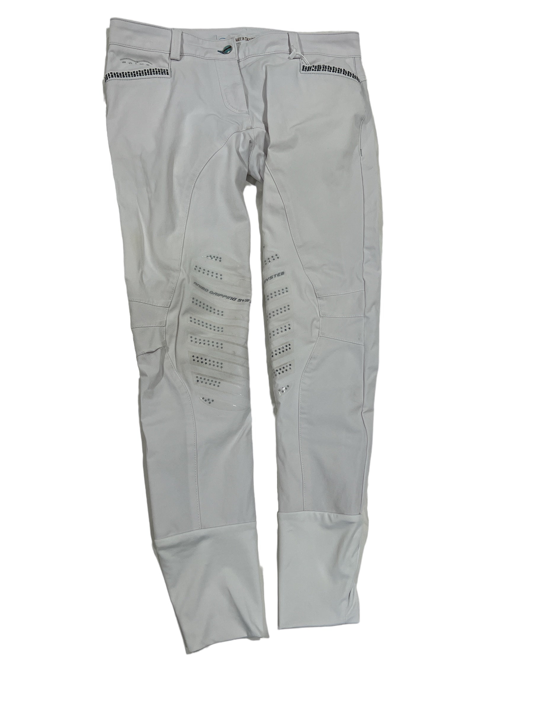 Animo Nerissa Woman's Knee Grip Breeches White - Size US 30 (IT44)