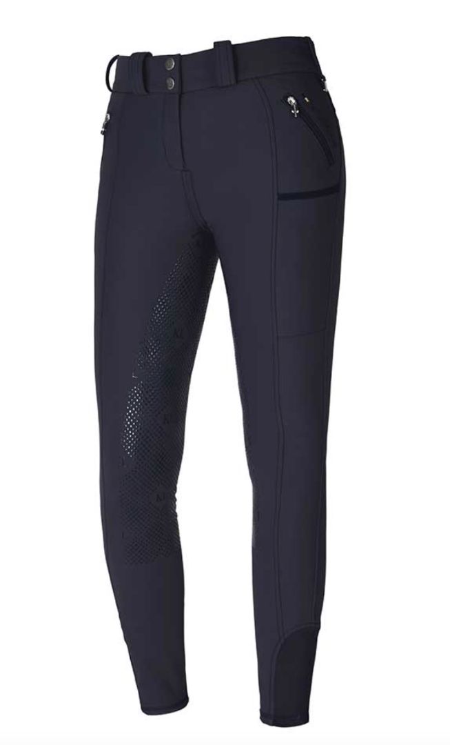 Kingsland Kailey W E-Tec4 Full Grip Winter Breeches Navy  Size EU 34 (US 4) NEW