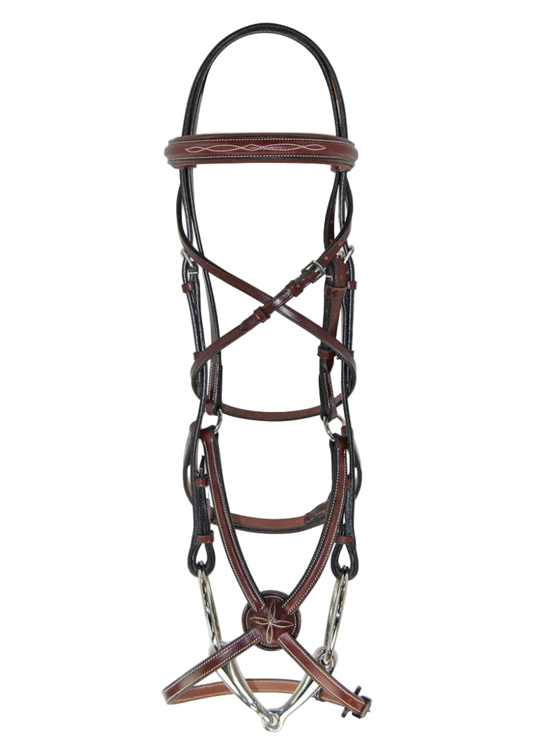 Hadfield's Saddlery Figure 8 Raised Fancy - Brown / Cob