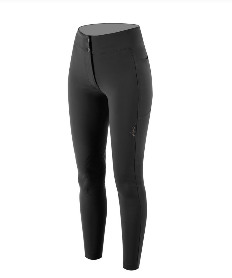 Animo Nuvelin Knee Patch Breeches - Black / Size IT 40 (US 26)