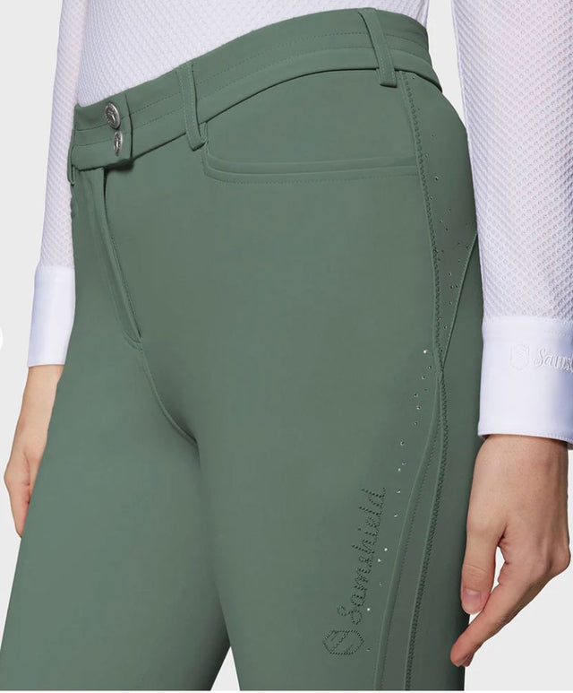 Samshield Dalia Knee Grip Breeches - Sage Green / Size FR 38 (US 28)