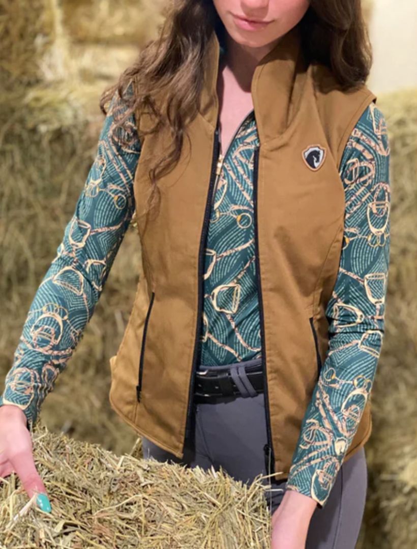 Arista Equestrian Workhorse Canvas Vest - Bronze / Size Large NEW