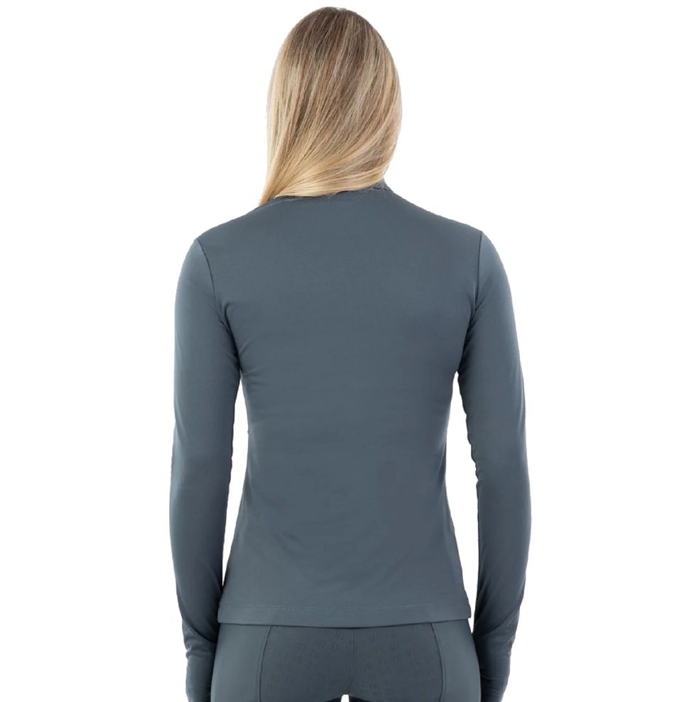 BR Equestrian Dewie 1/4 Zip Fleece Top - Dark Slate / Size Large NEW