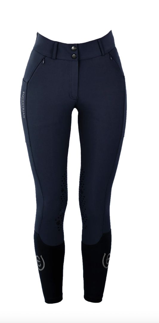 Equestrian Stockholm Elite Dressage Full Seat Grip Breech - Navy / Size EU 34 (US 24) NEW