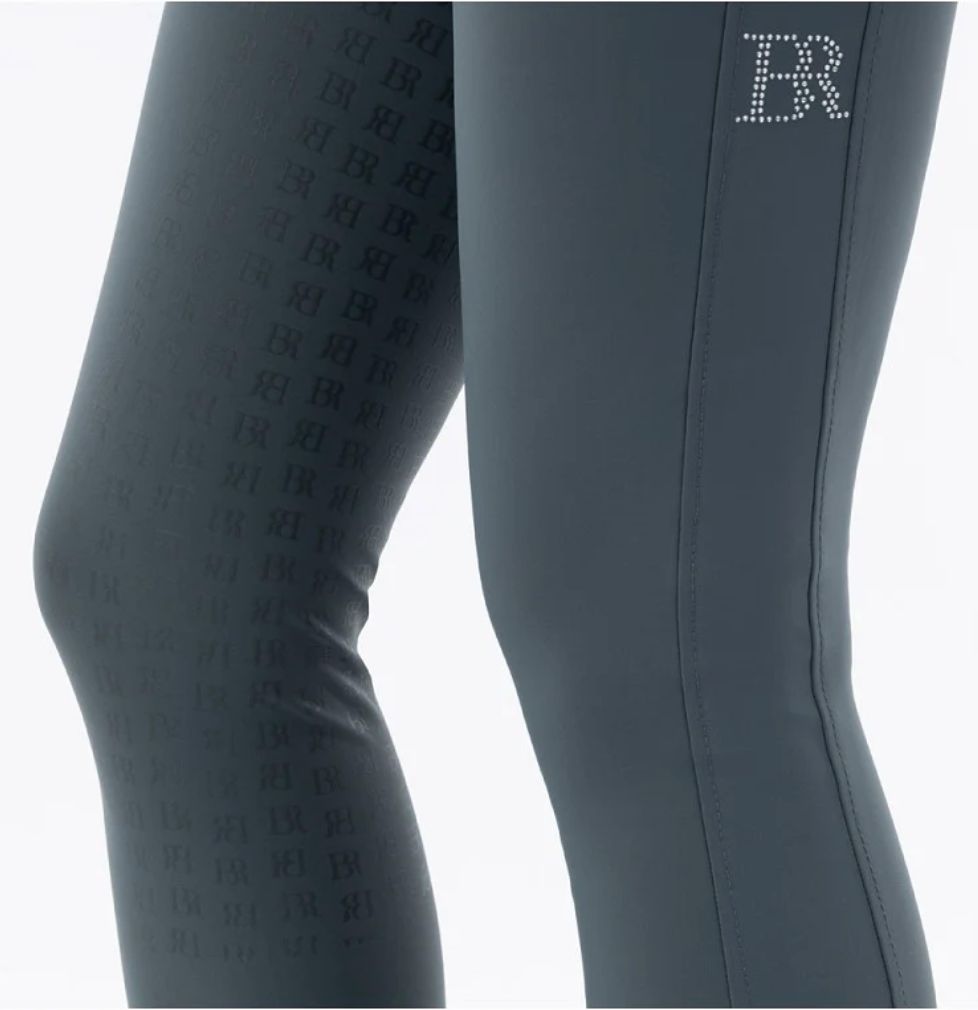 BR Equestrian Dionne Full Grip Seat Breech - Dark Slate Grey / Size EU 34 (US 24) NEW