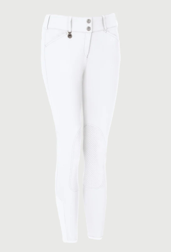 Pikeur Ciara Knee Grip Breech - White / Size US 34 (EU 46) NEW