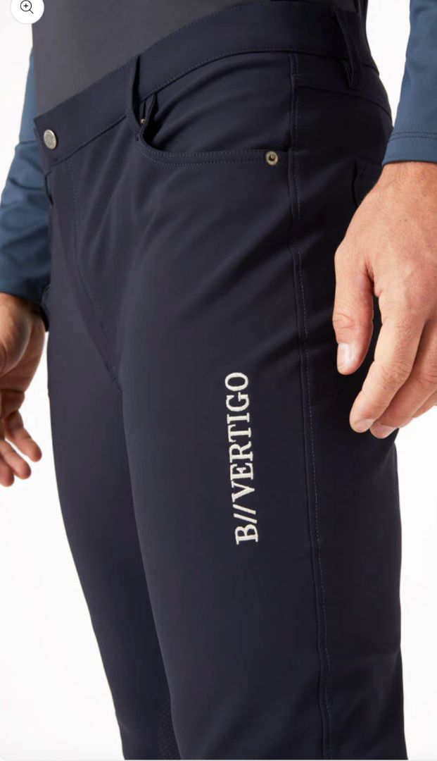 B Vertigo Ethan Mens Knee Grip Breeches -Dark Blue / Size EU 52 (US 36) NEW