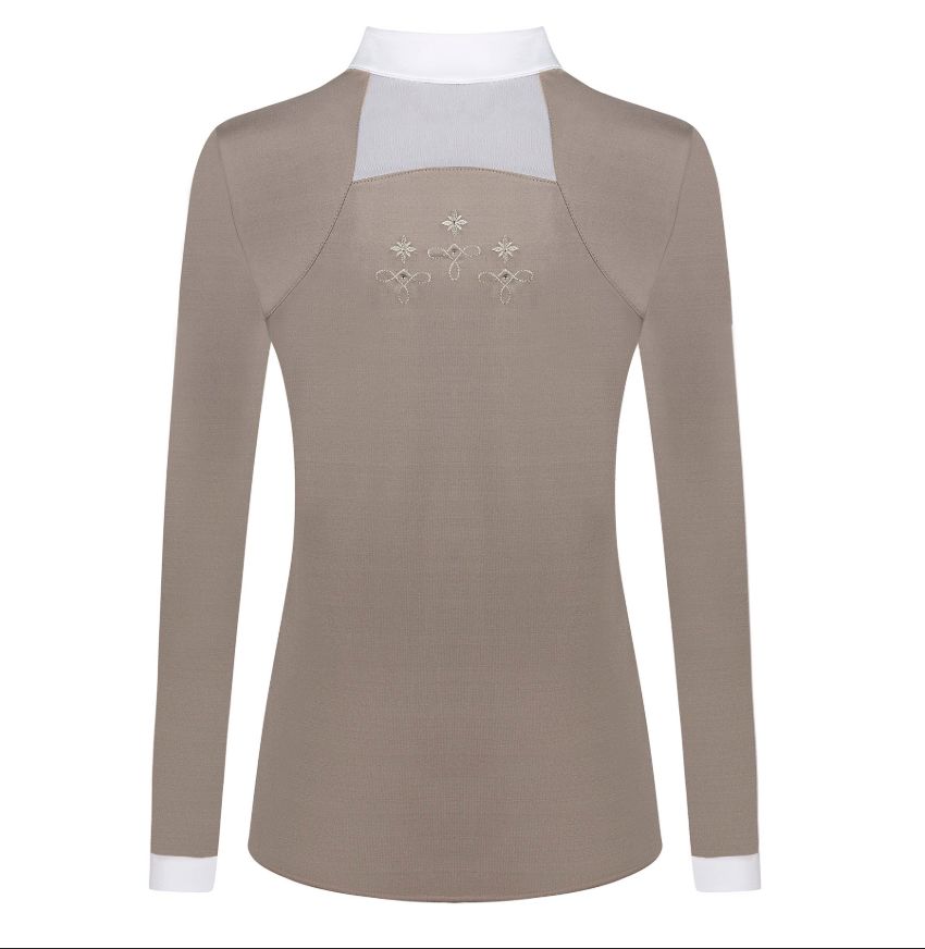 Fair Play Women's Lorella Long Sleeve Show Shirt - Beige / Size XS (EU 34) NEW