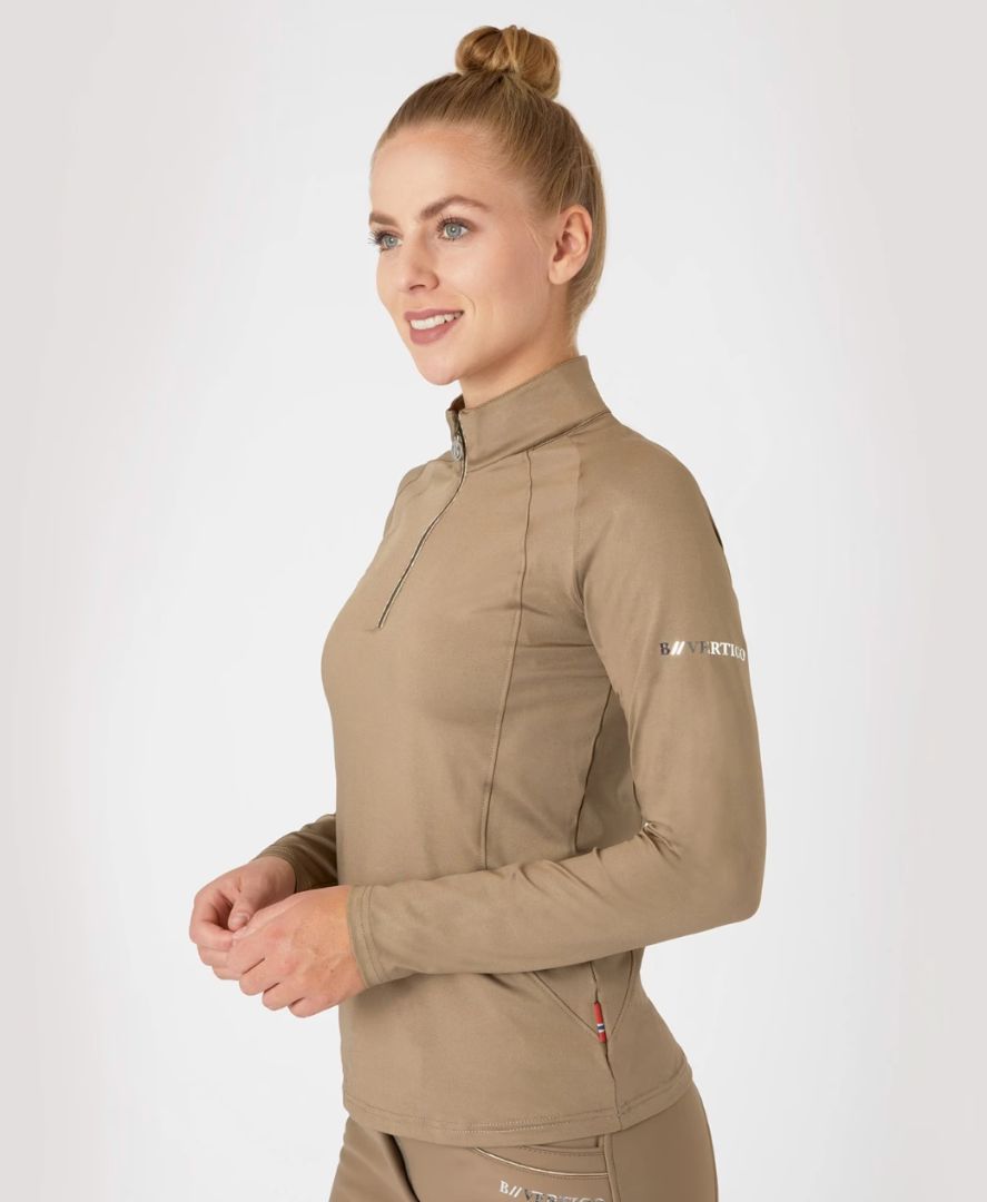 B Vertigo Linnea Training Shirt - Mushroom Beige / Size US 14 (EU 44) NEW