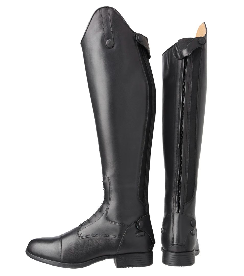 Dover Saddlery Madison Field Boots - Black / Size 6.5 Slim Calf Short Height