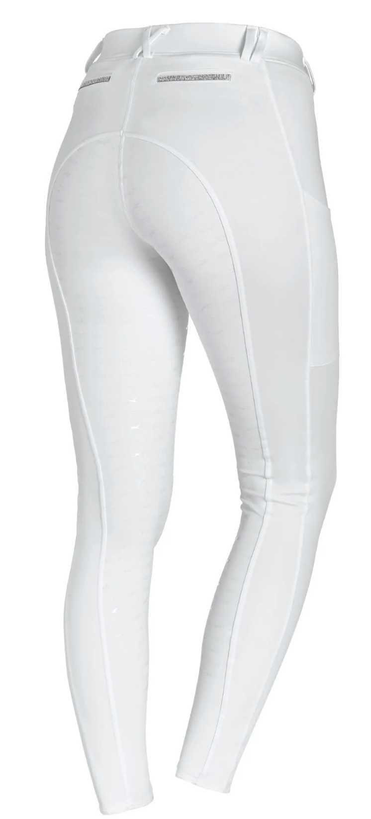 Schockemohle Glossy Full Seat Riding Tights - White / Size EU 42 (US 30) NEW