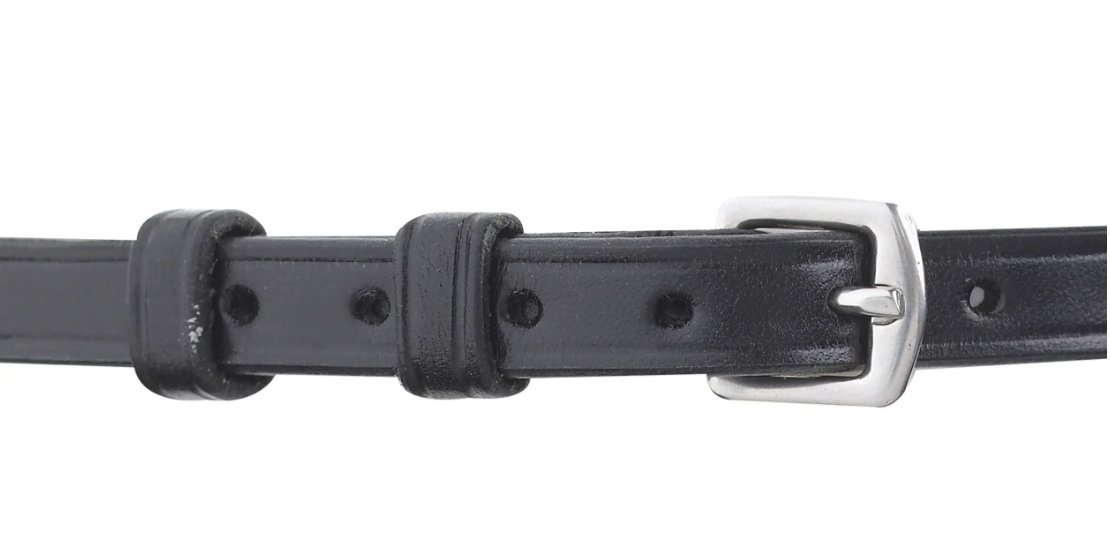 Ovation Men's Classic Leather Spur Straps - Black / 20" NEW