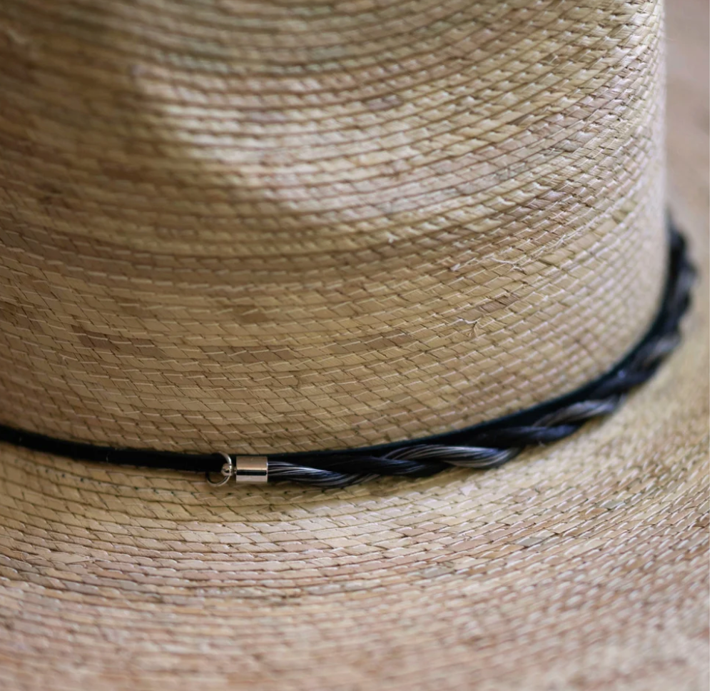 Ellsworth Tan Wide Brim Sun Hat with Horse Hair Braid - One Size NEW
