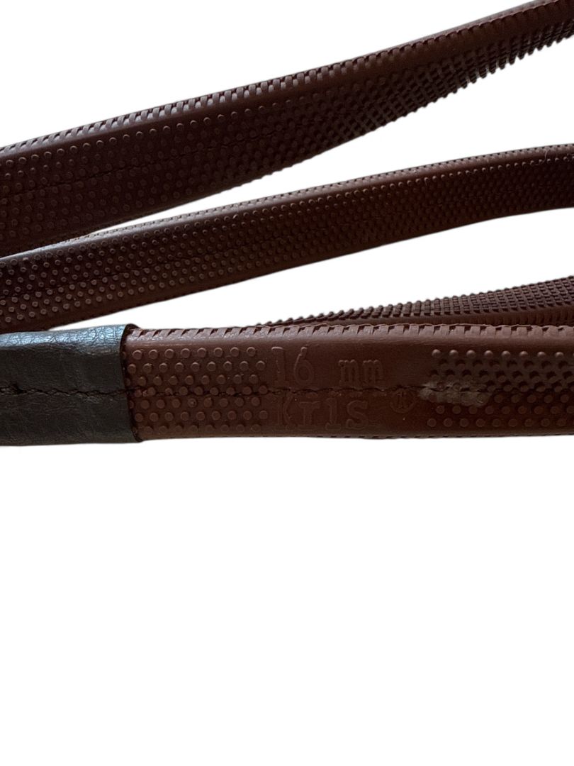 DaVinci Fancy Raised Rubber Rein Dark Brown 5/8" x 54" NEW