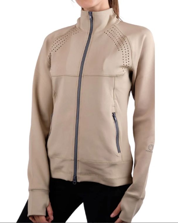 Montar Angela Soft-shell Lasercut Jacket- Beige / Size Extra Large NEW