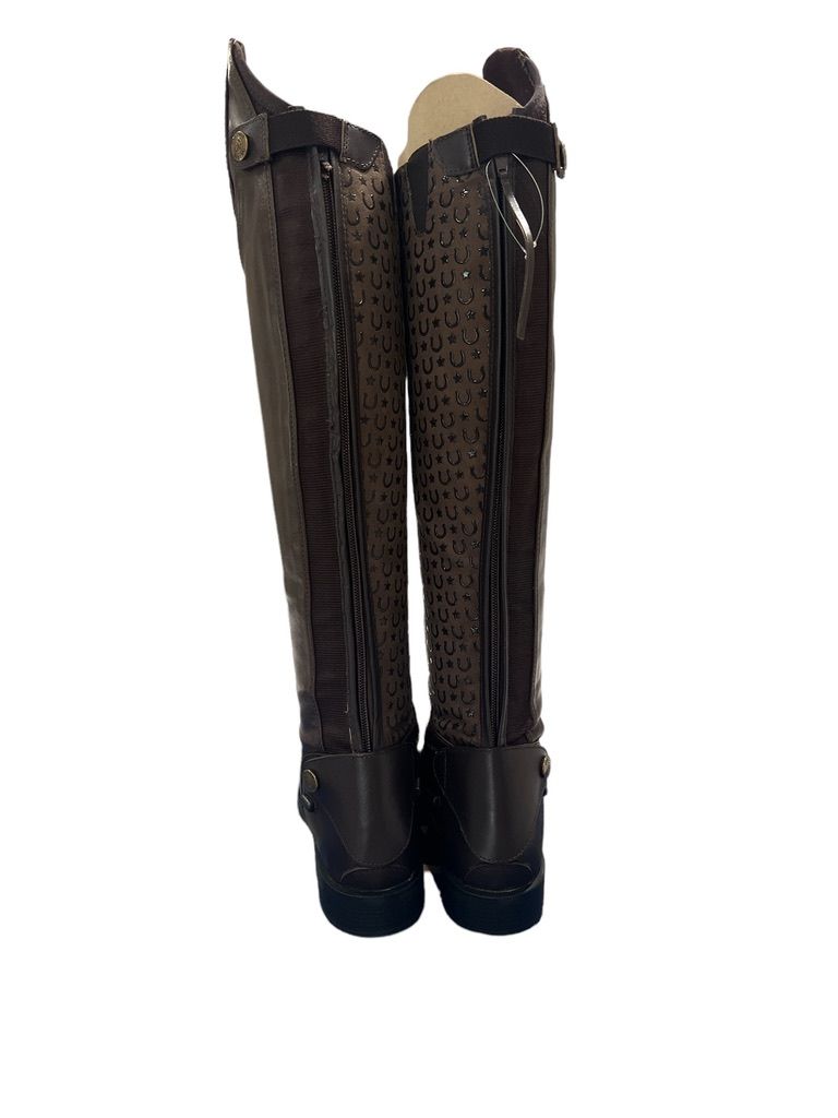 Ovation Ladies Sofia Field Boot Brown / Size 8 Slim NEW