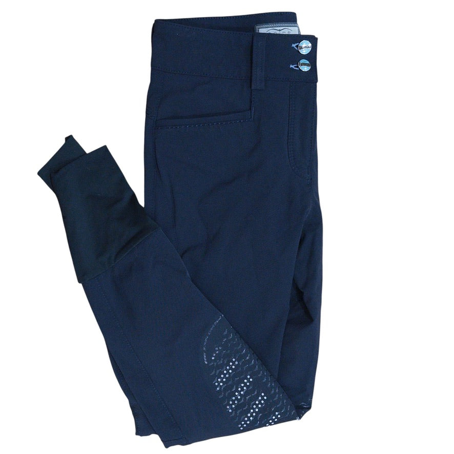 Animo Naspre Women's Knee Grip Breeches Navy Blue Size IT38 US24