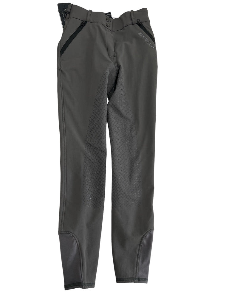 Kingsland Kadi Full Grip, High Rise Breeches, Asphalt Grey Size EU 34 / US4 NEW