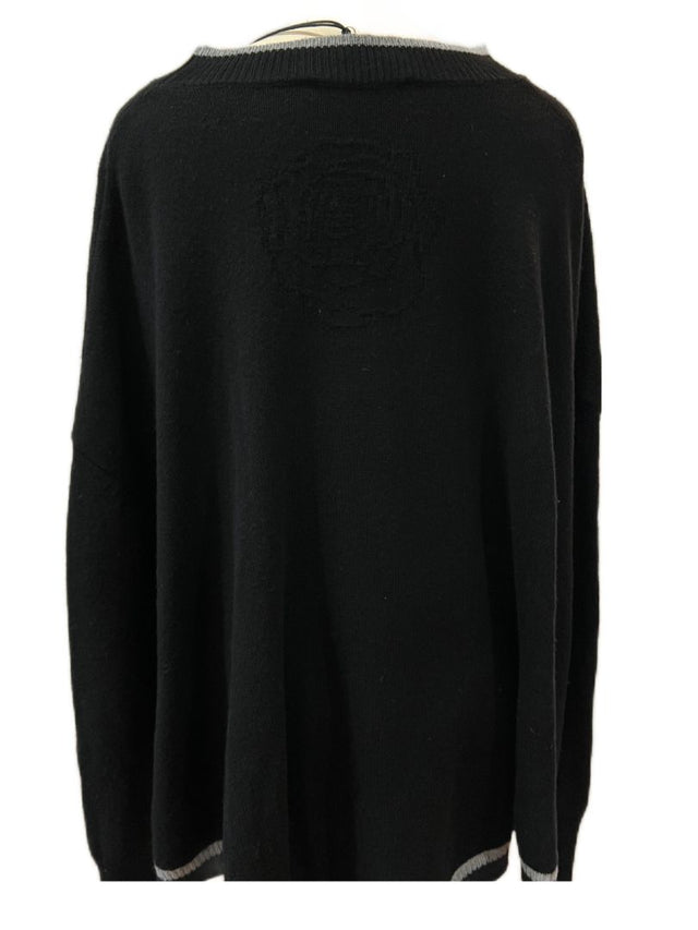 Hannah Childs Women's Long Sleeve Kristina Rinding Poncho - Black Size - Large / XL NEW